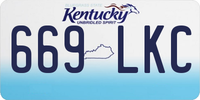 KY license plate 669LKC