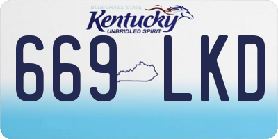 KY license plate 669LKD
