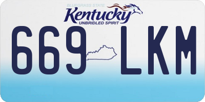 KY license plate 669LKM