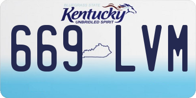 KY license plate 669LVM