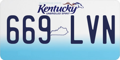 KY license plate 669LVN