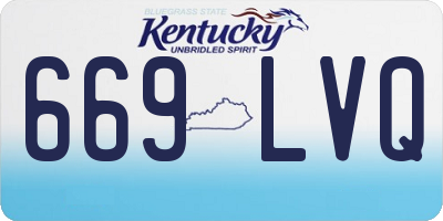 KY license plate 669LVQ