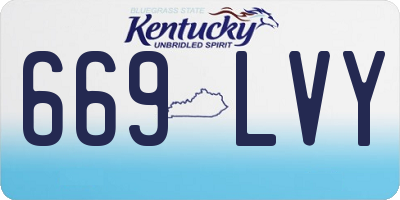 KY license plate 669LVY