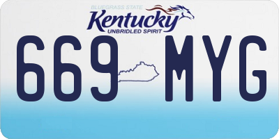 KY license plate 669MYG