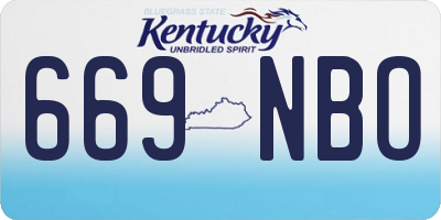 KY license plate 669NBO