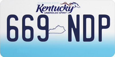 KY license plate 669NDP