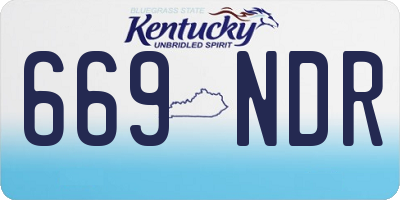 KY license plate 669NDR