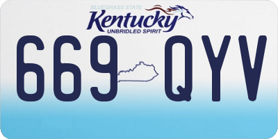 KY license plate 669QYV