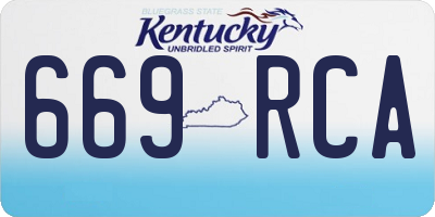 KY license plate 669RCA
