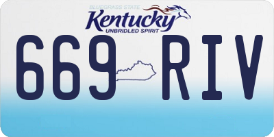 KY license plate 669RIV