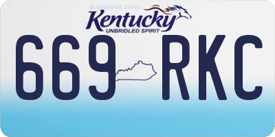KY license plate 669RKC