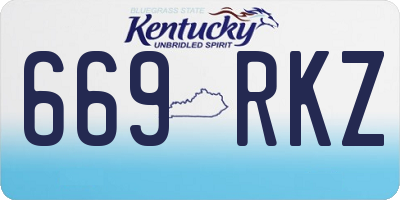 KY license plate 669RKZ