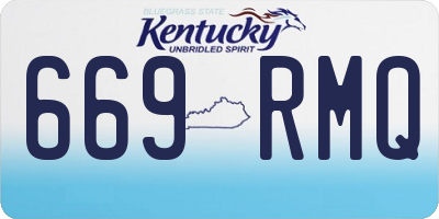 KY license plate 669RMQ