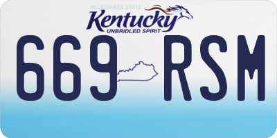 KY license plate 669RSM