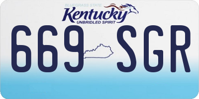 KY license plate 669SGR