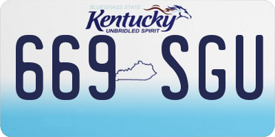 KY license plate 669SGU