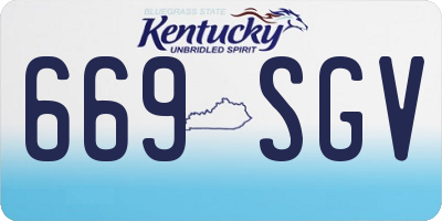 KY license plate 669SGV