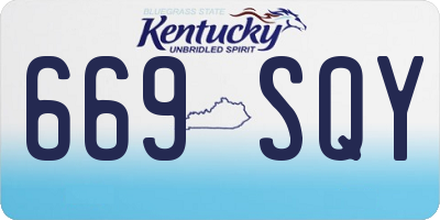 KY license plate 669SQY