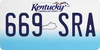 KY license plate 669SRA