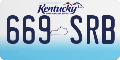 KY license plate 669SRB