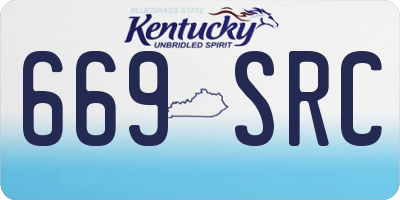 KY license plate 669SRC