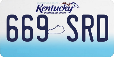 KY license plate 669SRD