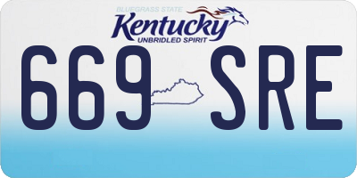 KY license plate 669SRE