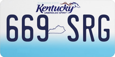 KY license plate 669SRG