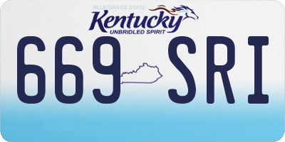 KY license plate 669SRI