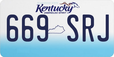 KY license plate 669SRJ