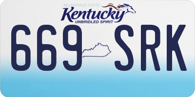 KY license plate 669SRK