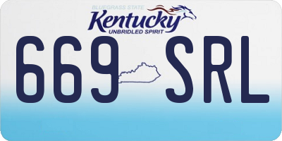 KY license plate 669SRL
