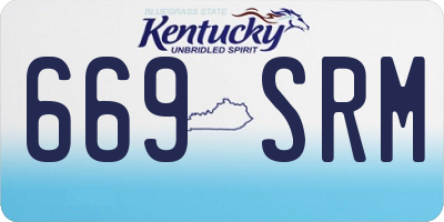 KY license plate 669SRM