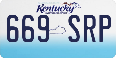KY license plate 669SRP