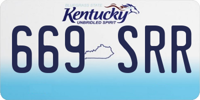 KY license plate 669SRR