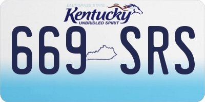 KY license plate 669SRS