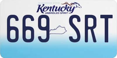 KY license plate 669SRT
