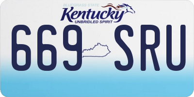 KY license plate 669SRU