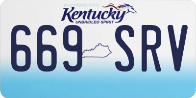 KY license plate 669SRV