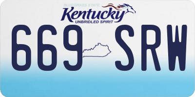 KY license plate 669SRW