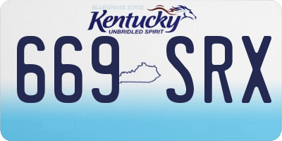 KY license plate 669SRX