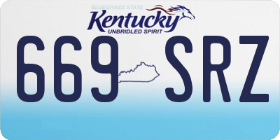 KY license plate 669SRZ