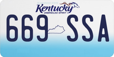 KY license plate 669SSA