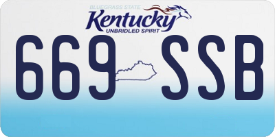 KY license plate 669SSB
