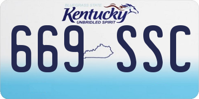 KY license plate 669SSC