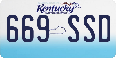 KY license plate 669SSD