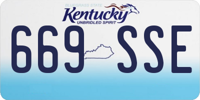 KY license plate 669SSE