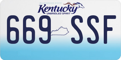 KY license plate 669SSF