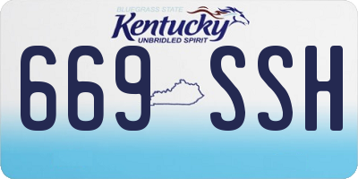 KY license plate 669SSH