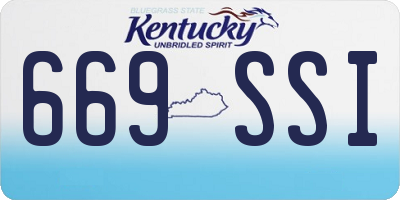 KY license plate 669SSI